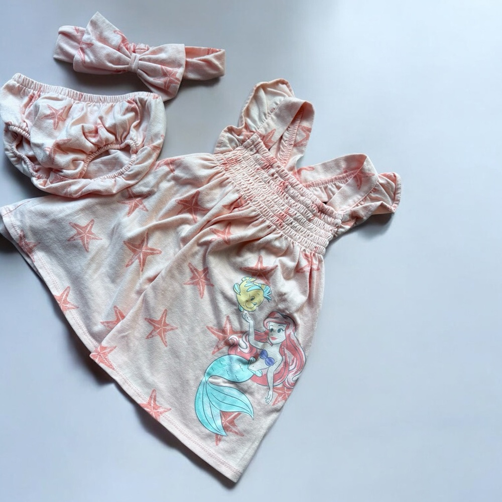Disney Princess Pink Little Mermaid Baby Outfit